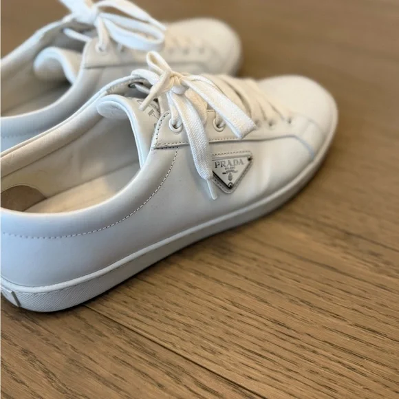 Prada White Sneakers with Logo